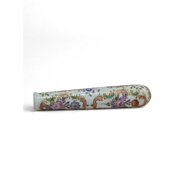 Hand-Painted Porcelain Door Handle, 19th Century For Sale - Image 10 of 11