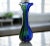 1960s Green and Blue Ribbed Murano Glass Vase, 1960s For Sale - Image 5 of 10