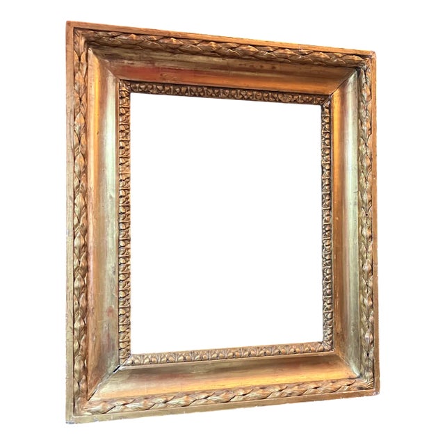 Tuscan Empire Carved Gold Leaf Gilt Frame, Italy, 19th Century For Sale
