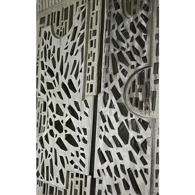 Brutalist Large Dutch Brutalist Concrete Windows, 1960s, Set of 2 For Sale - Image 3 of 18