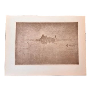 James McNeill Whistler, Nocturne, Salute, Venice 1904 Antique Photogravure, Early Impressionism For Sale