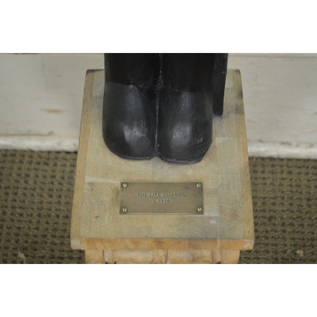 Vintage Pair of Hand Carved British Royal House Guards Statues Chairish