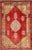 Mid 20th Century Vintage Turkish Konya Rug With Medallion in Red, Lime Green, Gray, Yellow, and Ivory For Sale - Image 9 of 9