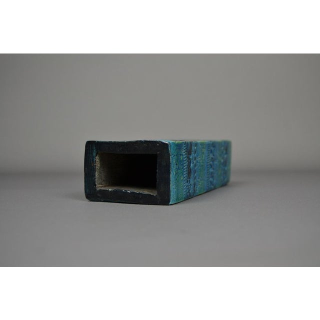 Rimini Blu Glazed Ceramic Footed Centerpiece Bowl by Aldo Londi by Bitossi, 1960s For Sale - Image 6 of 13