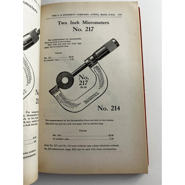 Red 1915 Starrett Tools Book For Sale - Image 8 of 10