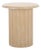 Monka Round End Table in Bleached White For Sale