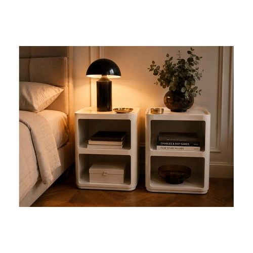 Model 4970 Bedside Tables by Anna Castelli Ferrieri for Kartell, Italy, Set of 2, in Good conditions. Designed 1960 to...