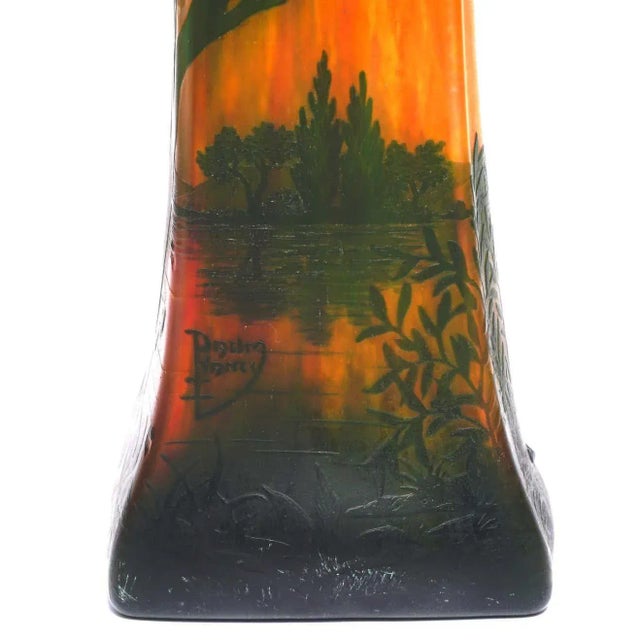 Daum Nancy Daum Nancy Cameo Scenic Art Nouveau Vase For Sale - Image 4 of 10