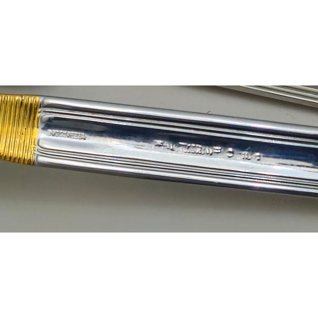 1990s Pfaltzgraff Golden Crossroads Stainless Steel Flatware - 61 Piece Set For Sale - Image 17 of 18