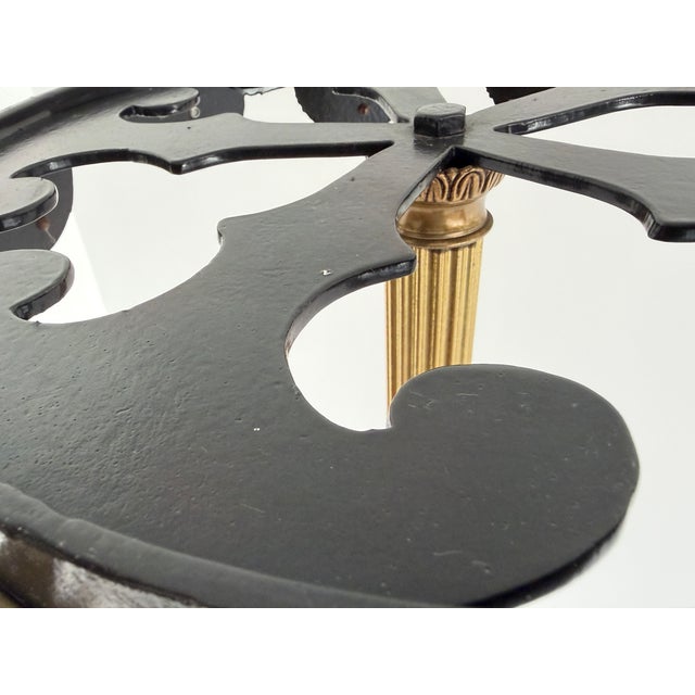 Vintage Italian Brass and Black Lacquer Coat Rack, 1950s For Sale - Image 13 of 18