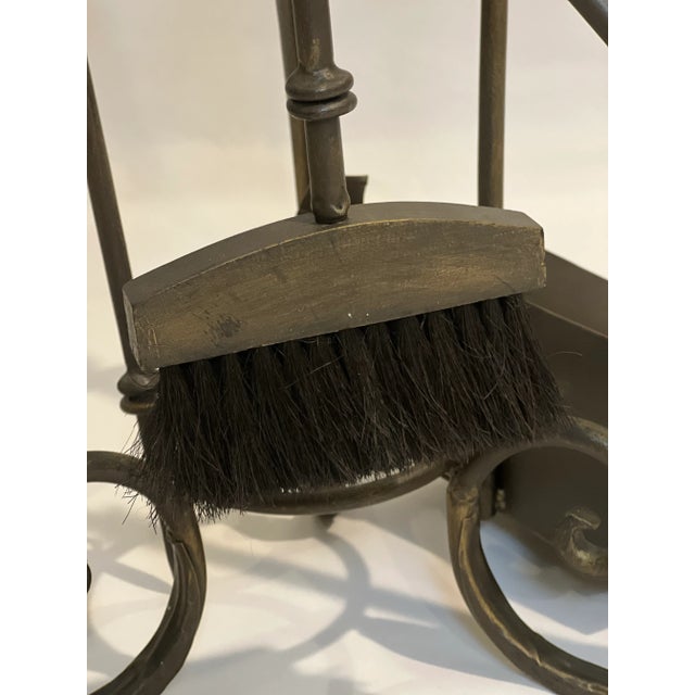 Late 20th Century Iron Fireplace Tool Set For Sale - Image 11 of 12