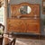 1940s Antique Honey-Brown Wood Buffet With Oval Mirror and Cabriole Legs For Sale - Image 11 of 11