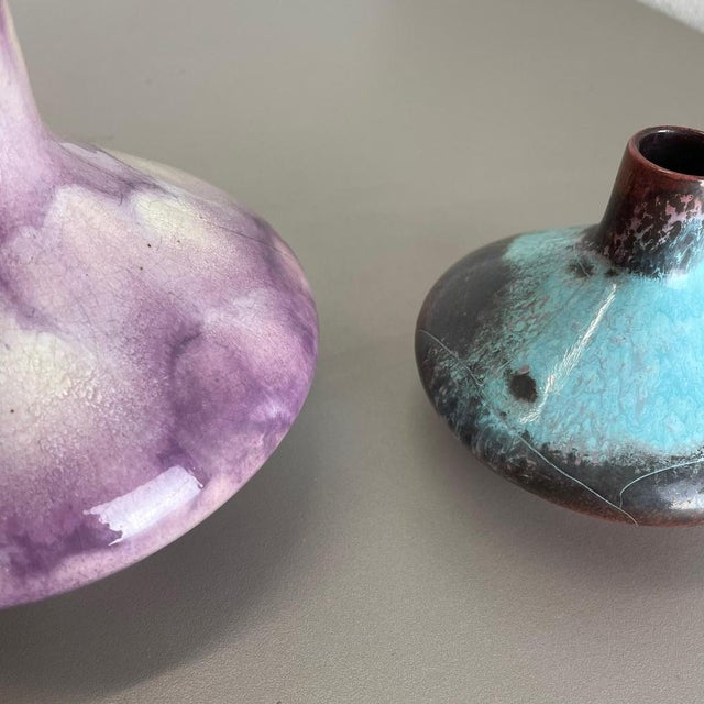 Red Black Ceramic Studio Pottery Vases by Otto Keramik, Germany, 1970s, Set of 3 For Sale - Image 18 of 18