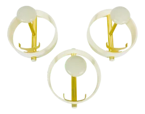 1960s Large Circular Brass and Metal Coat Racks, Germany - Set of 3