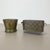 Article: Set of two modernist metal plant pots. Design: attributed to Mathieu Mategot Origin: France : This original set...