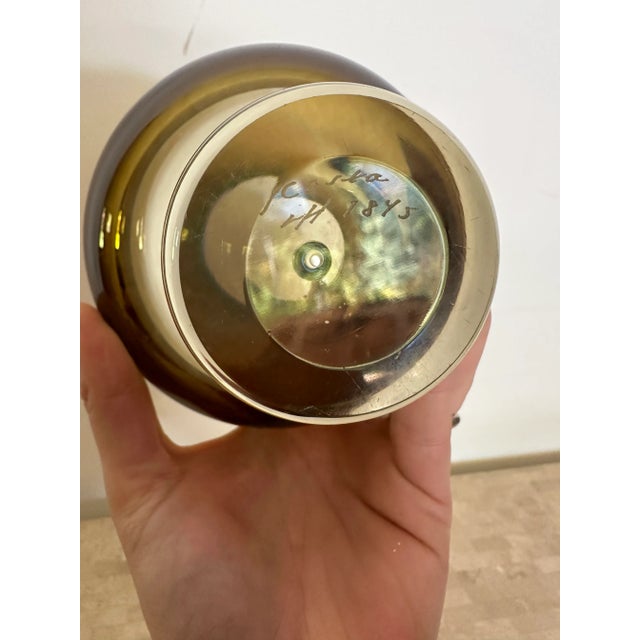 1960s Kosta: Vicke Lindstrand: Bowl in Blue, Green and Yellow. Signed For Sale - Image 5 of 6