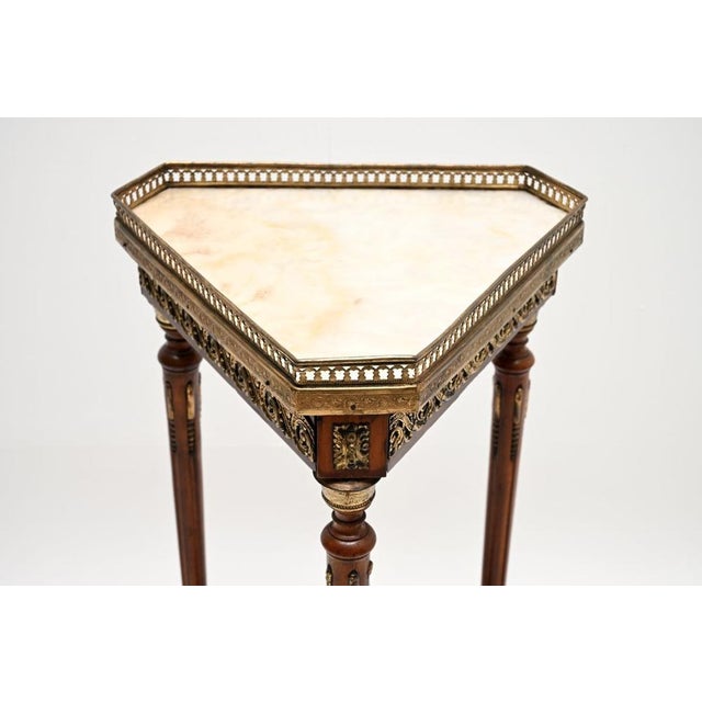 Late 19th Century Antique French Marble Top Occasional Side Table, 1890 For Sale - Image 5 of 9
