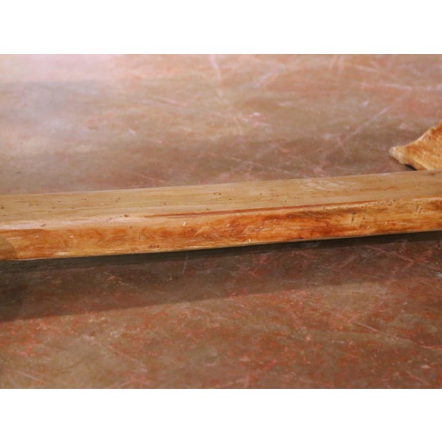 Tan 19th Century French Louis XIII Provincial Bleached Oak Refectory Trestle Table For Sale - Image 8 of 8