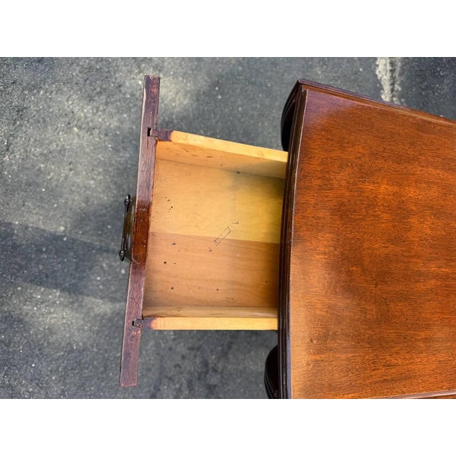 Early 20th Century Pair of Antique Duncan Phyfe Style Mahogany Drop Leaf Side Tables For Sale - Image 16 of 16