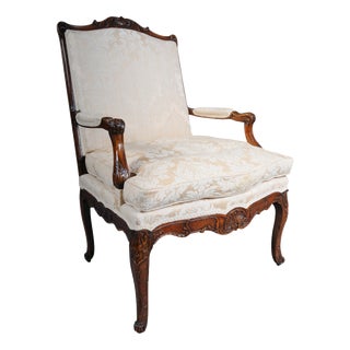 20th Century Louis XV French Oak Armchair For Sale
