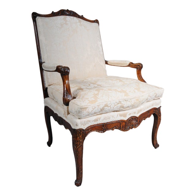20th Century Louis XV French Oak Armchair For Sale