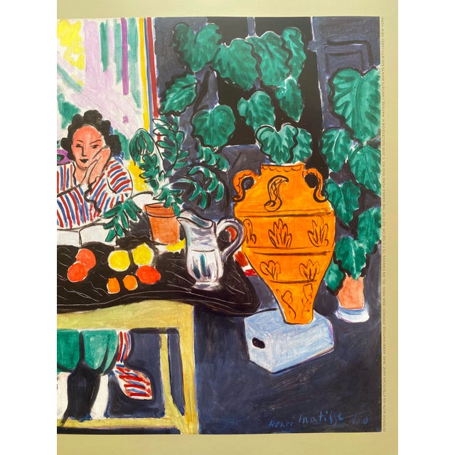Paper Henri Matisse Offset Lithograph Print Museum Poster " Interior With an Etruscan Vase " 1940 For Sale - Image 7 of 10