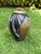 Brown Vintage Signed Raku Studio Pottery Vase With Iridescent Geometric Design, 10” For Sale - Image 8 of 11