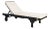 Newport Chaise Lounge Chair with Side Table, Black/Beige Cushion For Sale