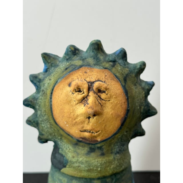 1960s Stan Bitters “Sun Person” Studio Ceramic Sculpture, California, C. 1960s–70s For Sale - Image 5 of 11