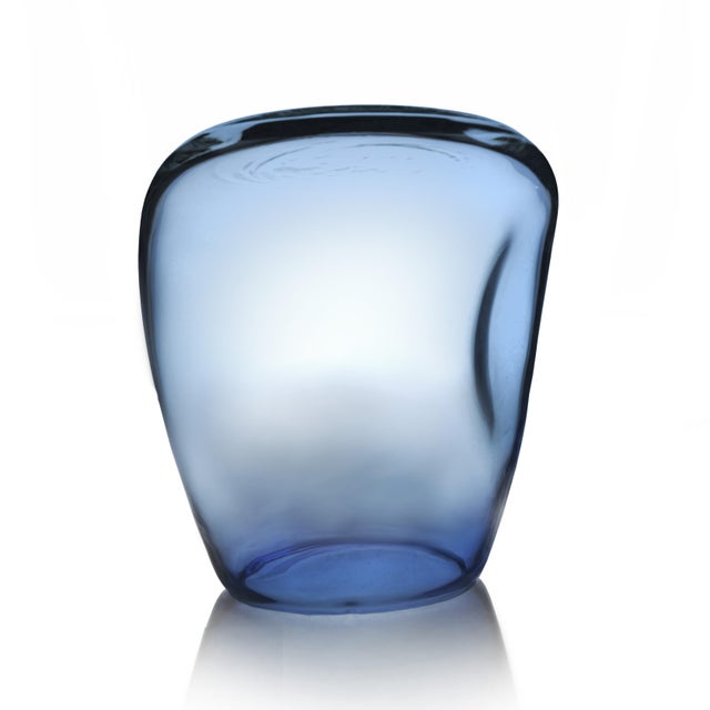Isola Blue Side Table in Murano Blown Glass from Kanz For Sale - Image 4 of 14
