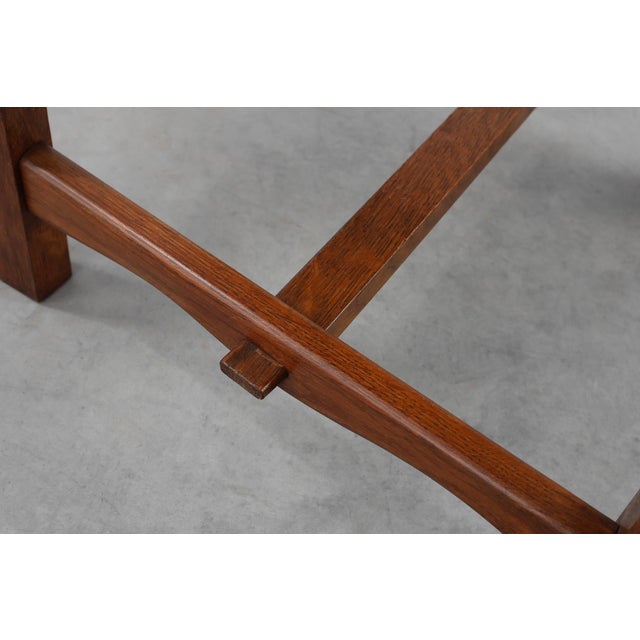 Mid-Century Modern Brutalist Oak and Wicker Chair, 1960 For Sale - Image 16 of 18