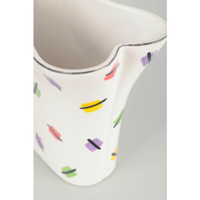 Faience Vase with Abstract Pattern by Pia Rönndahl for Gustavsberg, 1980s For Sale - Image 3 of 5