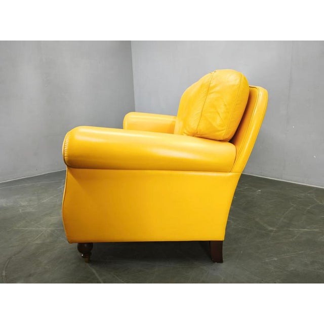Gold Leather George Sofa from Poltrona Frau, Italy, 1992 For Sale - Image 8 of 18