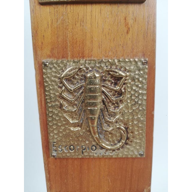 Metal Mid-Century Floor Lamp with Zodiac Sign, 1960s For Sale - Image 7 of 18