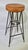 Vintage Industrial Metal Stool with Leather Seat, 1960s For Sale - Image 4 of 8
