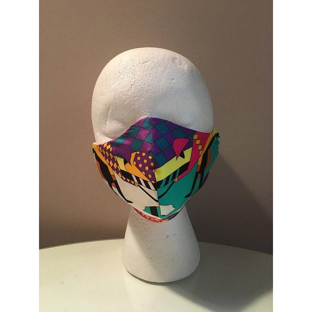 Early 21st Century Handmade Hermes Steeple Chase Silk Scarf Face Mask For Sale - Image 5 of 9