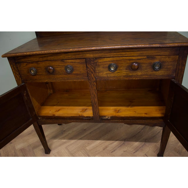Wood Antique Edwardian Oak Sideboard, 1900s For Sale - Image 7 of 11