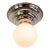 Hive Flush Mount, Polished Nickel, 3in Glass Globe, Modern Led Ceiling Light, by Research.Lighting For Sale