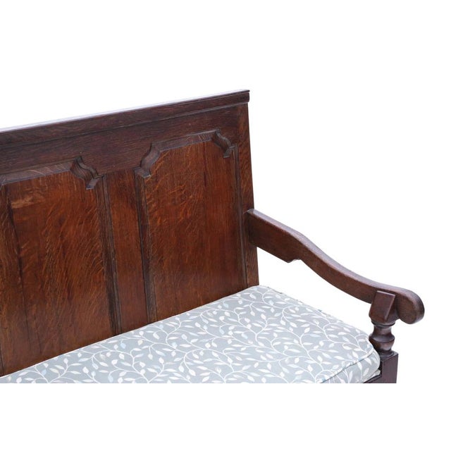 Late 18th Century Antique Georgian Oak Bench, 1790s For Sale - Image 5 of 10