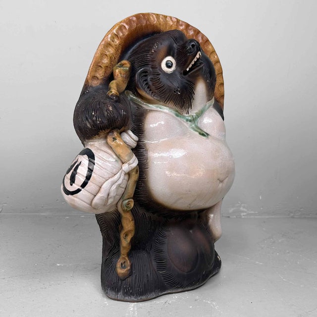 1970s Large Decorative Tanuki Statue, 1970s For Sale - Image 5 of 14