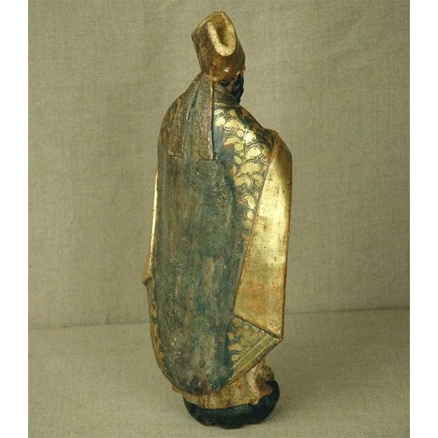Gilded Venetian Statue of a Bishop For Sale - Image 4 of 7
