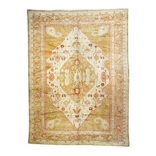 Antique Oushak Rug 9'11'' x 13'5'' For Sale