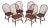 Set of 6 Robert Bergelin Cherry Windsor Style Dining Room Chairs For Sale