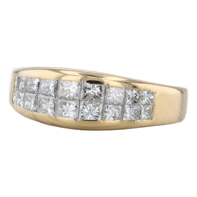 0.59ctw Diamond Ring 18k Yellow Gold Size 8.5 Wedding Band For Sale