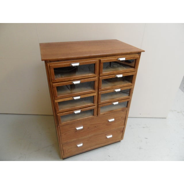 Vintage Dutch Shop Display Cabinet with Drawers, 1950s For Sale - Image 12 of 15