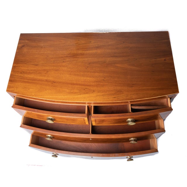 Vintage Mid Century Henredon Bow-Front Chest For Sale - Image 9 of 13