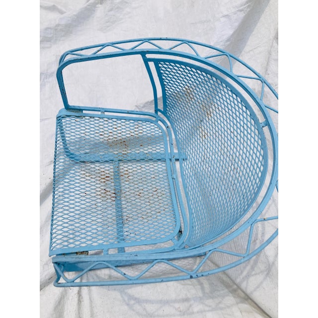 1940s Mid-Century Salterini Woodard Wrought Iron Flex Rocking Chair For Sale - Image 4 of 10