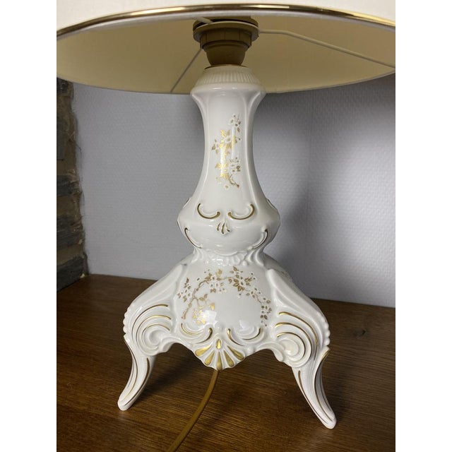 Set of two identical exquisitely hand made porcelain table lamps. They were designed by daniela weiß for famous german...