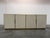 Exquisite RH Modern Cela Sideboard Buffet Crafted of leather and brass; the shagreen pattern is embossed into the leather...