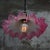 Art Nouveau French Pink Frosted Glass Pendant Light, 1920s For Sale - Image 6 of 7